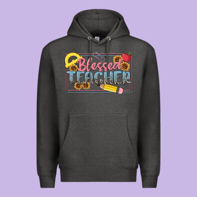 Blessed Teacher Premium Hoodie Designed By Maliassmallbusiness