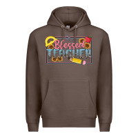 Coffee blessed teacher Premium Hoodie - MaliasSmallBusiness