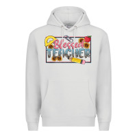 Dove Grey blessed teacher Premium Hoodie - MaliasSmallBusiness