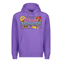 Purple blessed teacher Premium Hoodie - MaliasSmallBusiness