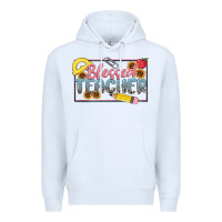 White blessed teacher Premium Hoodie - MaliasSmallBusiness