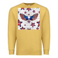 Antique Gold patriotic eagle wing Premium Sweatshirt - BundleAndBundleShop
