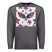 Charcoal Heather patriotic eagle wing Premium Sweatshirt - BundleAndBundleShop