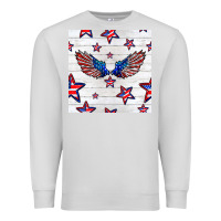 Dove Grey patriotic eagle wing Premium Sweatshirt - BundleAndBundleShop