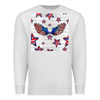 Oatmeal Heather patriotic eagle wing Premium Sweatshirt - BundleAndBundleShop