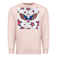 Pale Pink patriotic eagle wing Premium Sweatshirt - BundleAndBundleShop