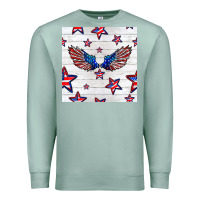 Seafoam patriotic eagle wing Premium Sweatshirt - BundleAndBundleShop