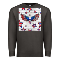 Smoke patriotic eagle wing Premium Sweatshirt - BundleAndBundleShop