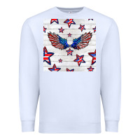 White patriotic eagle wing Premium Sweatshirt - BundleAndBundleShop