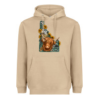 Mushroom idaho map long haired cow Heavyweight Hoodie - Jasminsmagicworld