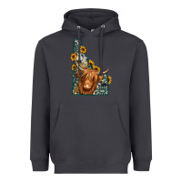 Smoke idaho map long haired cow Heavyweight Hoodie - Jasminsmagicworld