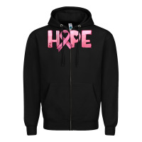 Black hope and pink ribbon Zipper Hoodie - HRA Design Shop