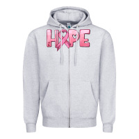 Heather Grey hope and pink ribbon Zipper Hoodie - HRA Design Shop