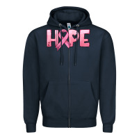 Hope And Pink Ribbon Zipper Hoodie | Teevron