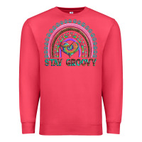 Cardinal stay groovy with rainbow and heart Premium Sweatshirt - Artiststas