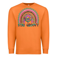 Carrot stay groovy with rainbow and heart Premium Sweatshirt - Artiststas