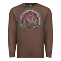 Chestnut stay groovy with rainbow and heart Premium Sweatshirt - Artiststas
