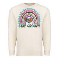 Sandshell stay groovy with rainbow and heart Premium Sweatshirt - Artiststas