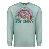 Stay Groovy With Rainbow And Heart Premium Sweatshirt | Teevron