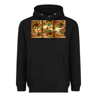 Black juneteenth sunflower's licence plate template Heavyweight Hoodie - Artiststas