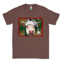 Chestnut christmas cow with background Classic Tee - RanaPortraitStore