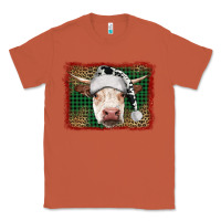 Copper christmas cow with background Classic Tee - RanaPortraitStore