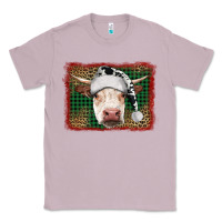 Lilac christmas cow with background Classic Tee - RanaPortraitStore