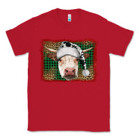 Red christmas cow with background Classic Tee - RanaPortraitStore