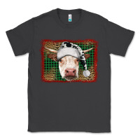 Smoke christmas cow with background Classic Tee - RanaPortraitStore
