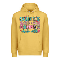 Antique Gold daddy's little girl mommy's whole world Premium Hoodie - MaliasSmallBusiness
