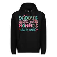 Black daddy's little girl mommy's whole world Premium Hoodie - MaliasSmallBusiness