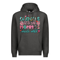 Charcoal Heather daddy's little girl mommy's whole world Premium Hoodie - MaliasSmallBusiness