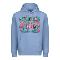 Colony Blue daddy's little girl mommy's whole world Premium Hoodie - MaliasSmallBusiness
