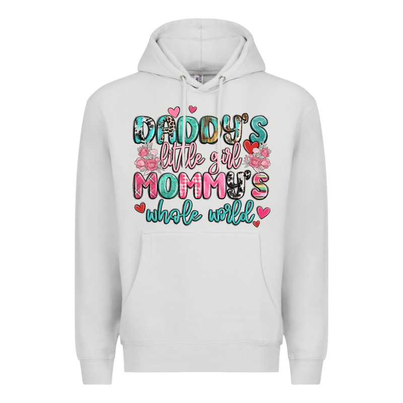 Daddy's Little Girl Mommy's Whole World Premium Hoodie by MaliasSmallBusiness | Teevron