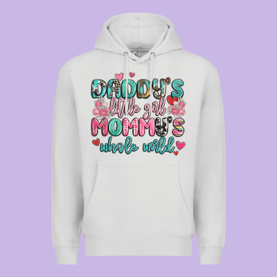 Daddy's Little Girl Mommy's Whole World Premium Hoodie Designed By Maliassmallbusiness