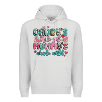 Dove Grey daddy's little girl mommy's whole world Premium Hoodie - MaliasSmallBusiness