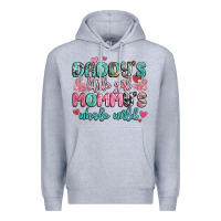 Heather Grey daddy's little girl mommy's whole world Premium Hoodie - MaliasSmallBusiness