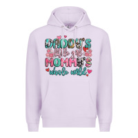 Lilac daddy's little girl mommy's whole world Premium Hoodie - MaliasSmallBusiness
