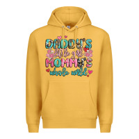 Mustard daddy's little girl mommy's whole world Premium Hoodie - MaliasSmallBusiness