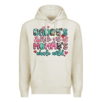 Oatmeal Heather daddy's little girl mommy's whole world Premium Hoodie - MaliasSmallBusiness