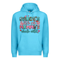 Ocean Blue daddy's little girl mommy's whole world Premium Hoodie - MaliasSmallBusiness