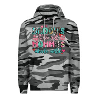 Slate Camo daddy's little girl mommy's whole world Premium Hoodie - MaliasSmallBusiness
