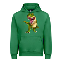 Emerald T-rex Urban Hoodie - MaliasSmallBusiness