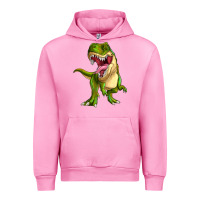 Fuchsia Pink T-rex Urban Hoodie - MaliasSmallBusiness