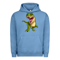 Pigment Pebble Blue T-rex Urban Hoodie - MaliasSmallBusiness
