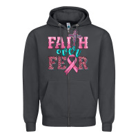 Smoke faith over fear with cross and ribbon Zipper Hoodie - HRA Design Shop
