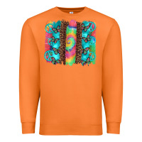 Carrot hippie peace sign butterfly leopard and tie dye brushstroke Premium Sweatshirt - Artiststas
