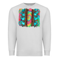 Dove Grey hippie peace sign butterfly leopard and tie dye brushstroke Premium Sweatshirt - Artiststas