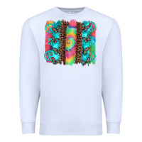 Hippie Peace Sign Butterfly Leopard And Tie Dye Brushstroke Premium Sweatshirt | Teevron