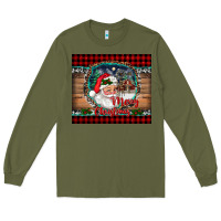 Army Green merry christmas santa and farm Long Sleeve Tee - RanaPortraitStore